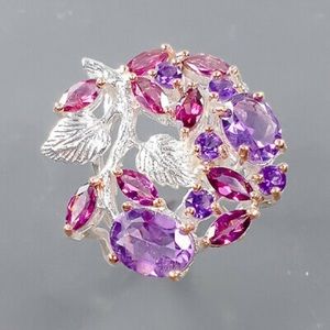 Amethyst comes silver ring anniversary gift